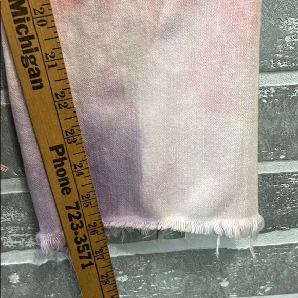 Mother The Hustler Ankle Fray Tie Dye Jeans Mystical AF Size 27 - Picture 10 of 16